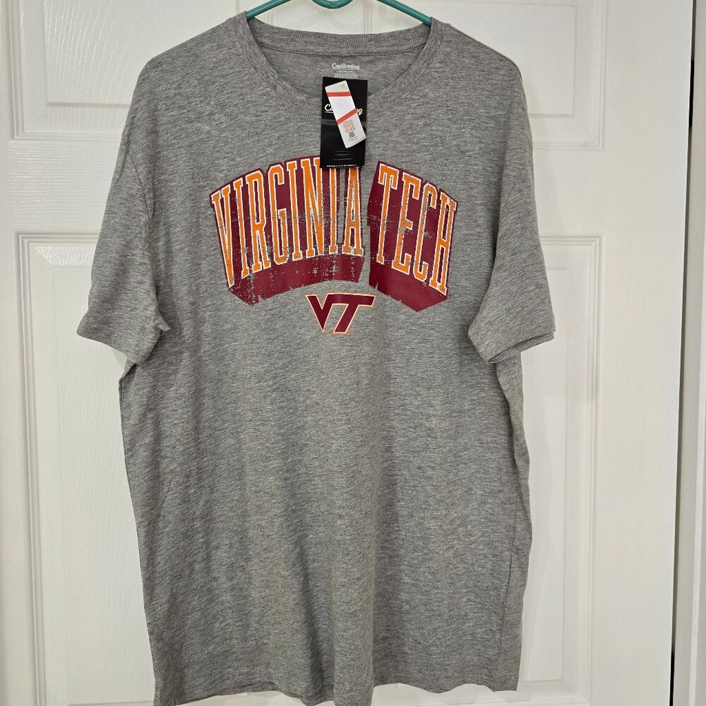 Virginia Tech Men's Captivating Brand Cotton Blend T-Shirt Gray Size XL NWT